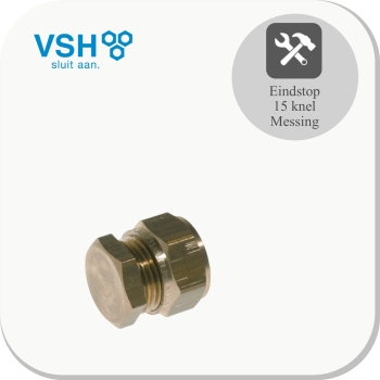 Eindstop 15 Knel Messing