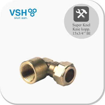 Kniekoppeling 15X3/4'' BI L Messing