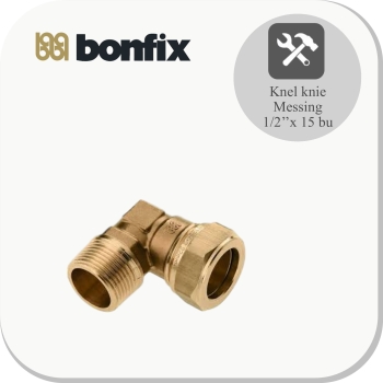 Knelknie 1/2'' x 15 bu messing