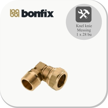 Knelknie 1x28 buitendr messing