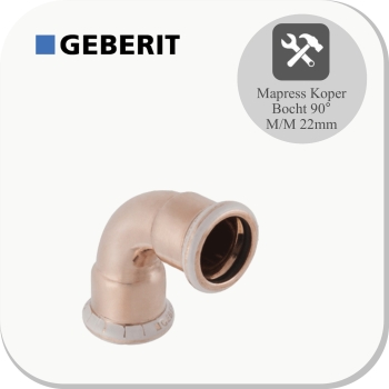 Koper Bocht 90° M/M 22mm