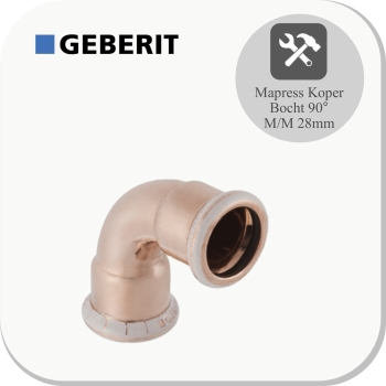 Koper Bocht 90° M/M 28mm