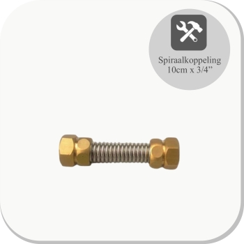 Flexibele RVS Spiraalkoppeling 10cm,3/4