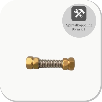 Flexibele RVS Spiraalkoppeling 10cm, 1