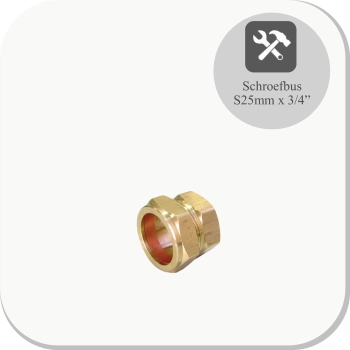 Schroefbus S25mm 3/4