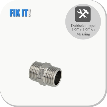 Dubbele nippel 1/2