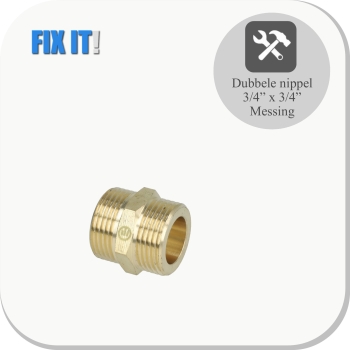 Dubbele nippel 3/4