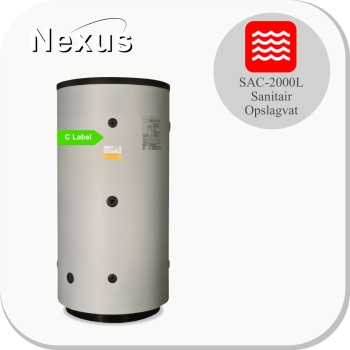 SAC -2000 Glasslined warmwater opslagvat