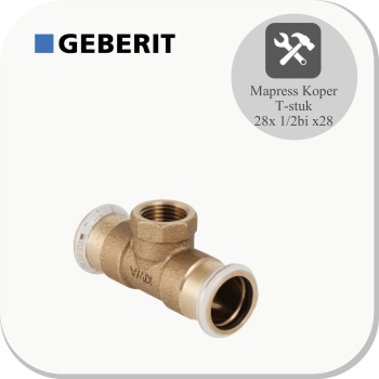 Koper T-stuk 28x1/2BIx28