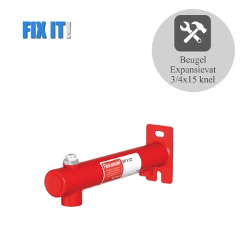 Vat beugel rood 3/4 x 15 knel