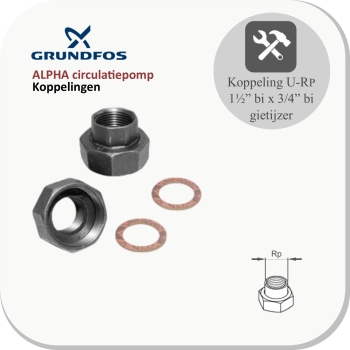 GRUNDFOS pompkoppeling  U-Rp ¾” bi